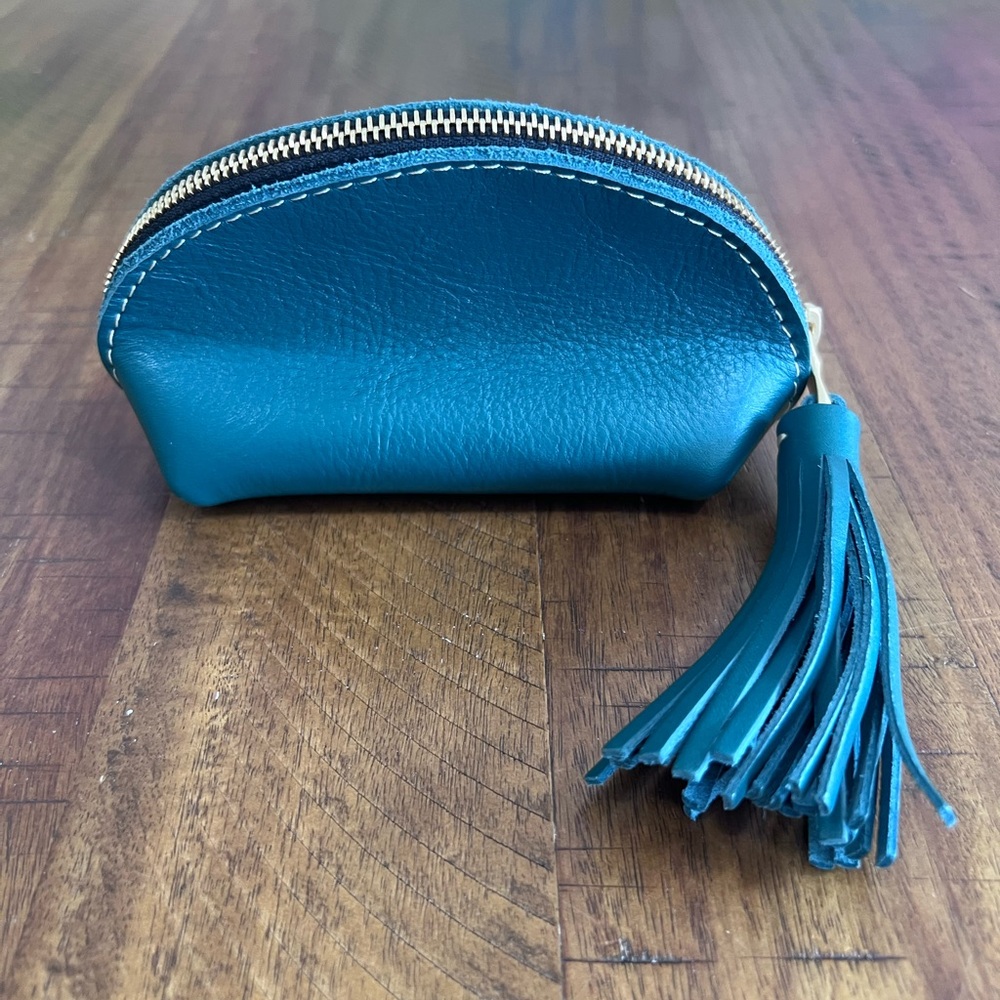 EUC Portland Leather Goods Peacock Taco Tassel Pouch - Picture 2 of 4